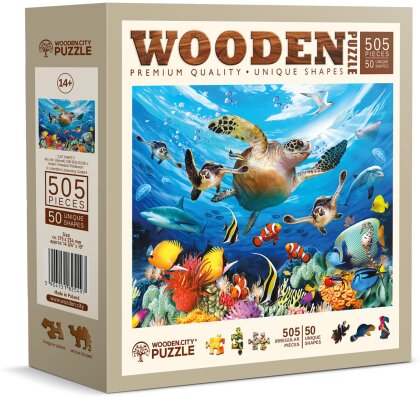 Puzzle Holz L Ocean life - 505 Teile, aussergewöhnliche