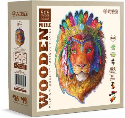 Puzzle Holz XL Mystic Lion - 505 Teile, aussergewöhnliche