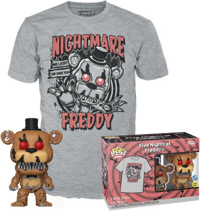 Funko Pop! & Tee: Five Nights at Freddy's - Nightmare Freddy (Glow in the Dark)