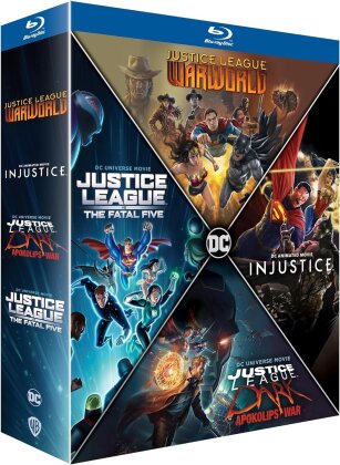 Justice League: Warworld / Injustice / Justice League: Dark Apokolips War / Justice League vs The Fatal Five (4 Blu-rays)