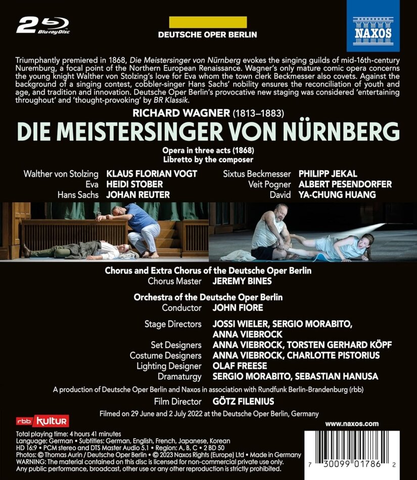 Die Meistersinger von N rnberg 2 Blu rays by Chorus and