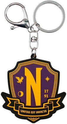 Porte-Clefs - Emblème Nevermore - Mercredi - 6 cm