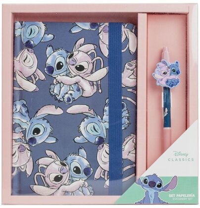 Set de Papeterie - Carnet Stitch & Angel (Hug) - Lilo & Stitch - 14 ans