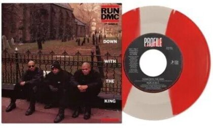 Run DMC - Down With The King (2023 Reissue, Get On Down, Limited Edition, Red/White Vinyl, 7" Single)