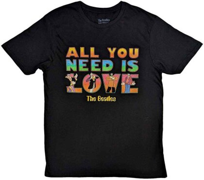 The Beatles Unisex T-Shirt - Yellow Submarine All You Need Is Love Stacked