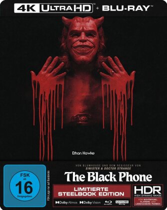 The Black Phone (2021) (Edizione Limitata, Steelbook, 4K Ultra HD + Blu-ray)