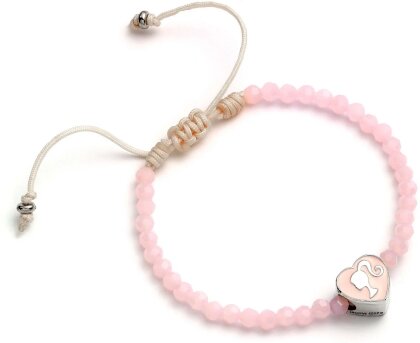 Barbie: Pink Bead Friendship Bracelet With Heart Shaped Bead