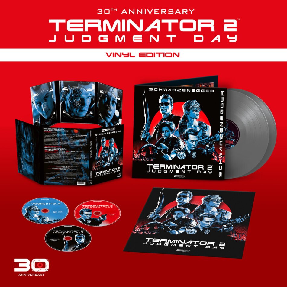 Terminator 2 (1991) (Digipack, 30th Anniversary Edition, Extended Edition, Kinoversion, Limited Edition, 4K Ultra HD + Blu-ray 3D + Blu-ray + 2 LPs)