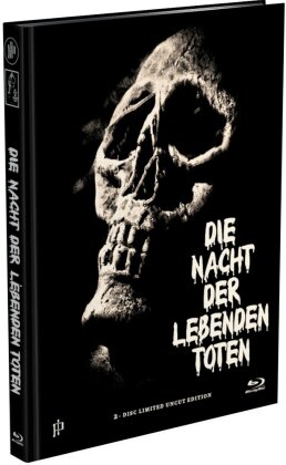 Die Nacht der lebenden Toten (1968) (Cover F1, Édition Limitée, Mediabook, Uncut, Blu-ray + DVD)