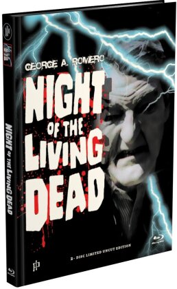 Night of the Living Dead (1968) (Cover H, Edizione Limitata, Mediabook, Uncut, Blu-ray + DVD)