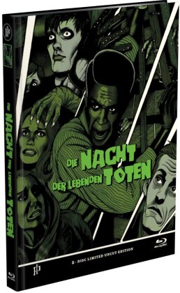 Die Nacht der lebenden Toten (1968) (Cover I, Limited Edition, Mediabook, Uncut, Blu-ray + DVD)