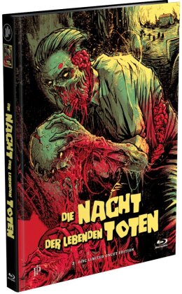 Die Nacht der lebenden Toten (1968) (Cover S, Limited Edition, Mediabook, Uncut, Blu-ray + DVD)