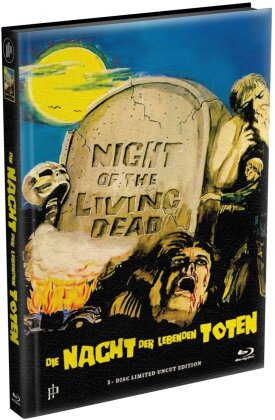 Die Nacht der lebenden Toten (1968) (Cover T, Limited Edition, Mediabook, Uncut, Blu-ray + DVD)