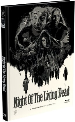 Night of the Living Dead (1968) (Cover U, Limited Edition, Mediabook, Uncut, Blu-ray + DVD)