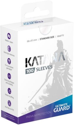 Protèges Cartes 100 pièces - Katana - Standard - Transparent