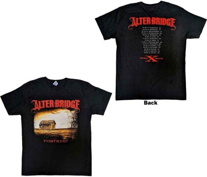 Alter Bridge Unisex T-Shirt - Fortress 2014 Tour Dates (Back Print)