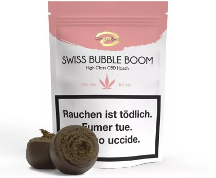 Genuine Swiss ~ Swiss Bubble Boom (4g) - (CBD: 28%, THC: <1%)