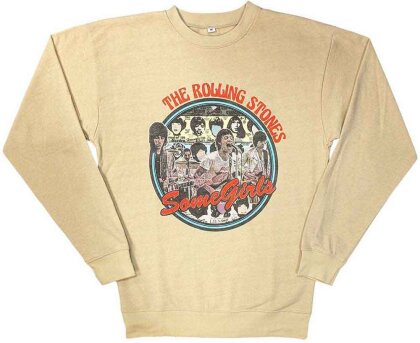 The Rolling Stones Unisex Sweatshirt - Some Girls Circle (Sand)