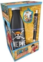 One Piece: Straw Hat Crew Skull Emblems - Gift Set (Bottle. Magnet & Pen)