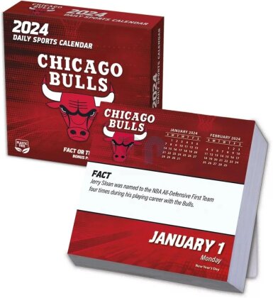 NBA - Chicago Bulls - Calendrier quotidien détachable dans une boîte2024