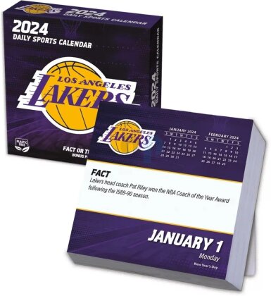 NBA - Los Angeles Lakers - Calendrier quotidien détachable dans une boîte2024