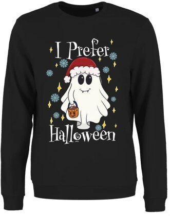 I Prefer Halloween Ghost - Ladies Christmas Jumper