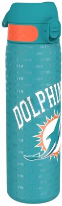 NFL - Miami Dolphins - Turquoise - Leakproof Slim Water Bottle, Stainless Steel, 600ml