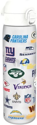 NFL - Multi Team Logo - Auslaufsichere schlanke Wasserflasche, Recycling, 500ml