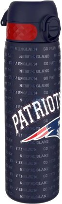 NFL - New England Patriots - mit schrägem Logo - Auslaufsichere schlanke Wasserflasche, Edelstahl, 600ml