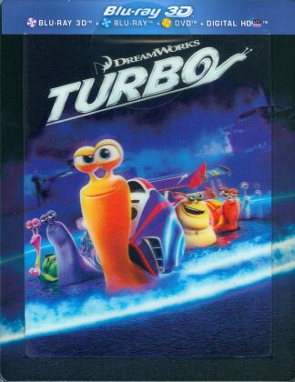 Turbo (2013) (Lenticular, Limited Edition, Steelbook, Blu-ray 3D + Blu-ray + DVD)