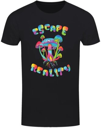 Escape Reality Mushroom Men's Black T-Shirt