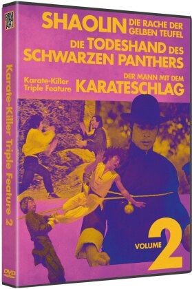 Karate - Killer Triple Feature - Vol. 2: Shaolin – Die Rache der gelben Teufel / Die Todeshand des schwarzen Panthers / Der Mann mit dem Karateschlag (3 DVDs)