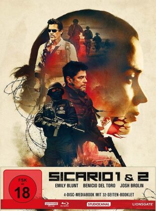 Sicario 1 & 2 (Cover A, Limited Collector's Edition, Mediabook, 2 4K Ultra HDs + 2 Blu-rays)