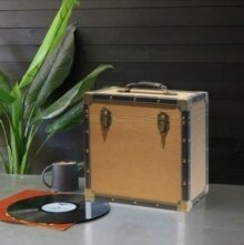 Tan Cloth - Lp Record Storage Carry Case Tan Cloth