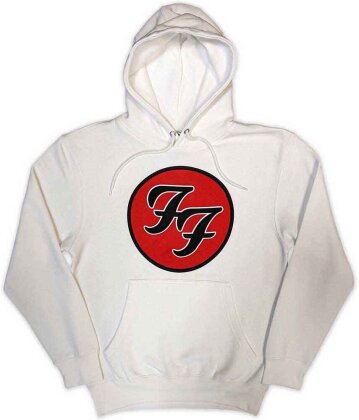 Foo Fighters Unisex Pullover Hoodie - FF Logo (White)