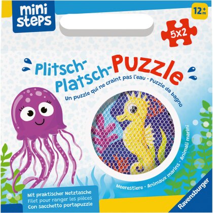 Plitsch-Platsch Meerestiere - d/f/i, Puzzle für das Bad,