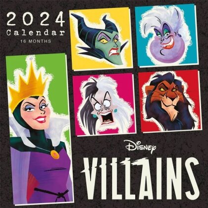 Disney Villains: Once I Was Alone 2024 - Square Calendar