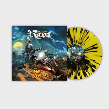 Riot V (Riot) - Mean Streets (GSA Version, Yellow Black Splatter Vinyl, LP)