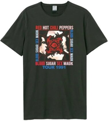 Red Hot Chilli Peppers: Tour - Amplified Vintage Charcoal T-Shirt