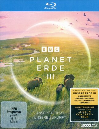 Planet Erde 3 - Unsere Heimat. Unsere Zukunft. (BBC, Schuber, Uncut, 3 Blu-rays)