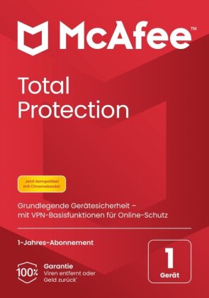 McAfee Total Protection, 1-Gerät, 1-Jahr - Windows/Mac/Android/iOS (Code in a Box)