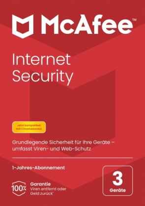 McAfee Internet Security, 3-Geräte, 1-Jahr - Windows/Mac/Android/iOS (Code in a Box)