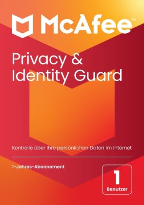 McAfee Privacy & Identity Guard, Online-Schutzsoftware,Identitätsüberwachung, Bereinigung von Online-Konten, 1 Benutzer - 1-Jahres-Abonnement (Code in a Box)
