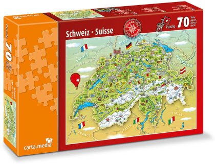 Illustrierte Schweizerkarte - Puzzle