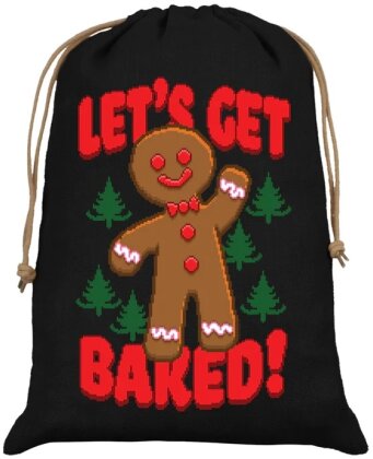 Let's Get Baked - Hessian Santa Sack