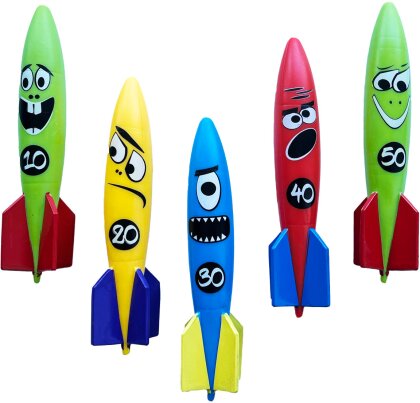 Rocket Divers Set 5 Stück - 5 Mini-Raketen, 13 cm, gleiten