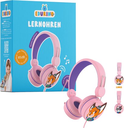 Edurino Kopfhörer rosa, d - Kinderkopfhörer, begrenzte