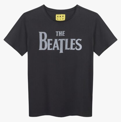 The Beatles: Logo - Amplified Vintage Charcoal Kids T-Shirt 5/6 Years