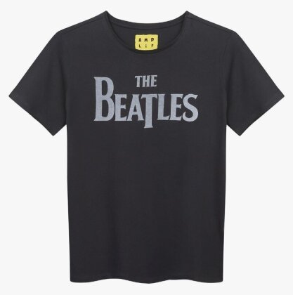 The Beatles: Logo - Amplified Vintage Charcoal Kids T-Shirt 7/8 Years