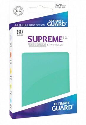 Protèges Cartes 80 pièces - Suprème UX - Standard - Turquoise